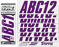 Vista 2 de STIFFIE Shift Purple 3" Boat & PWC Registration Decals • Etiquetas Adhesivas Letras Números