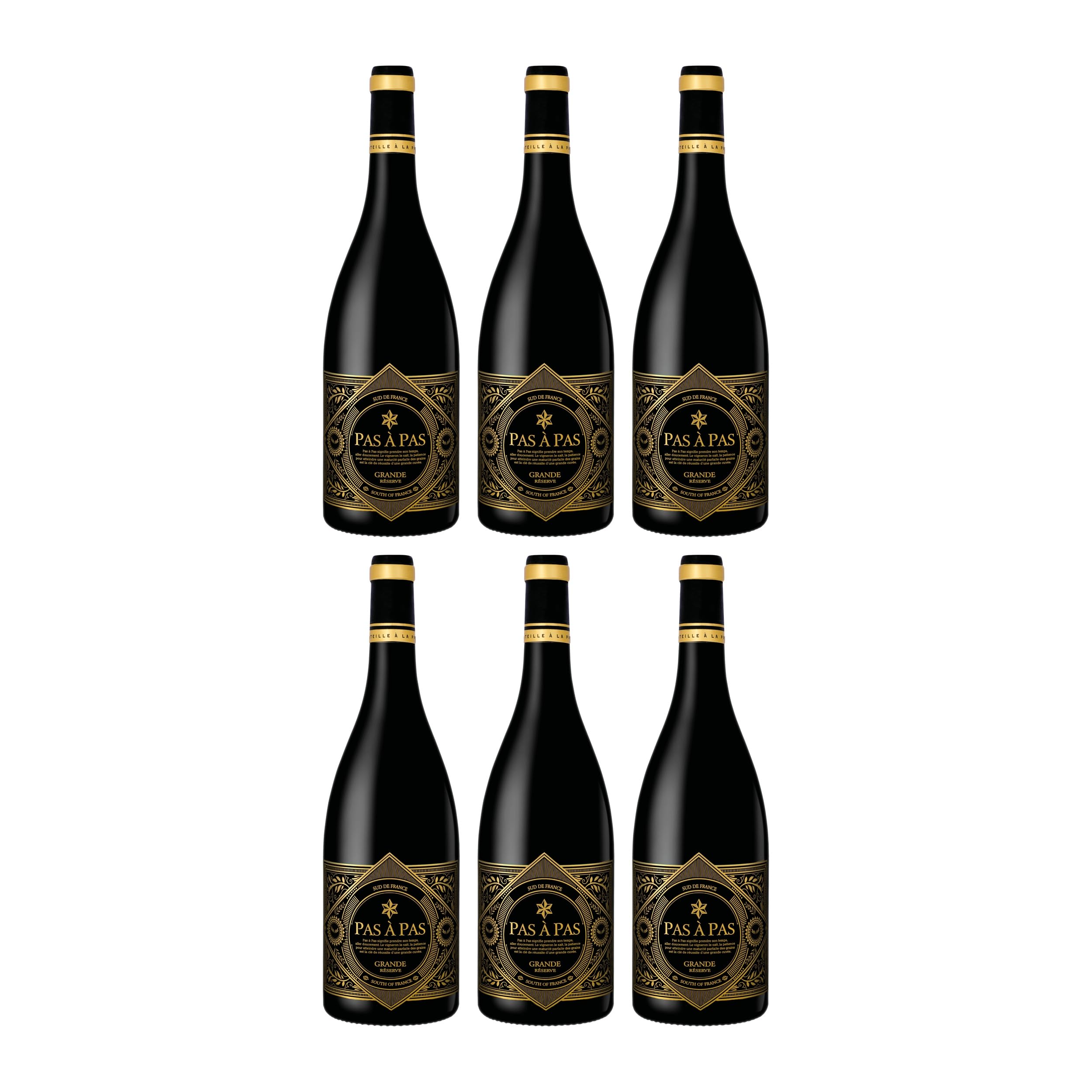 Les Vins de Saint Saturnin Pas à Pas Grande Réserve Guilhem Le Désert IGP Rotwein rot halbtrocken Frankreich inkl. FeinWert E-Book (6 x 0.75 l)