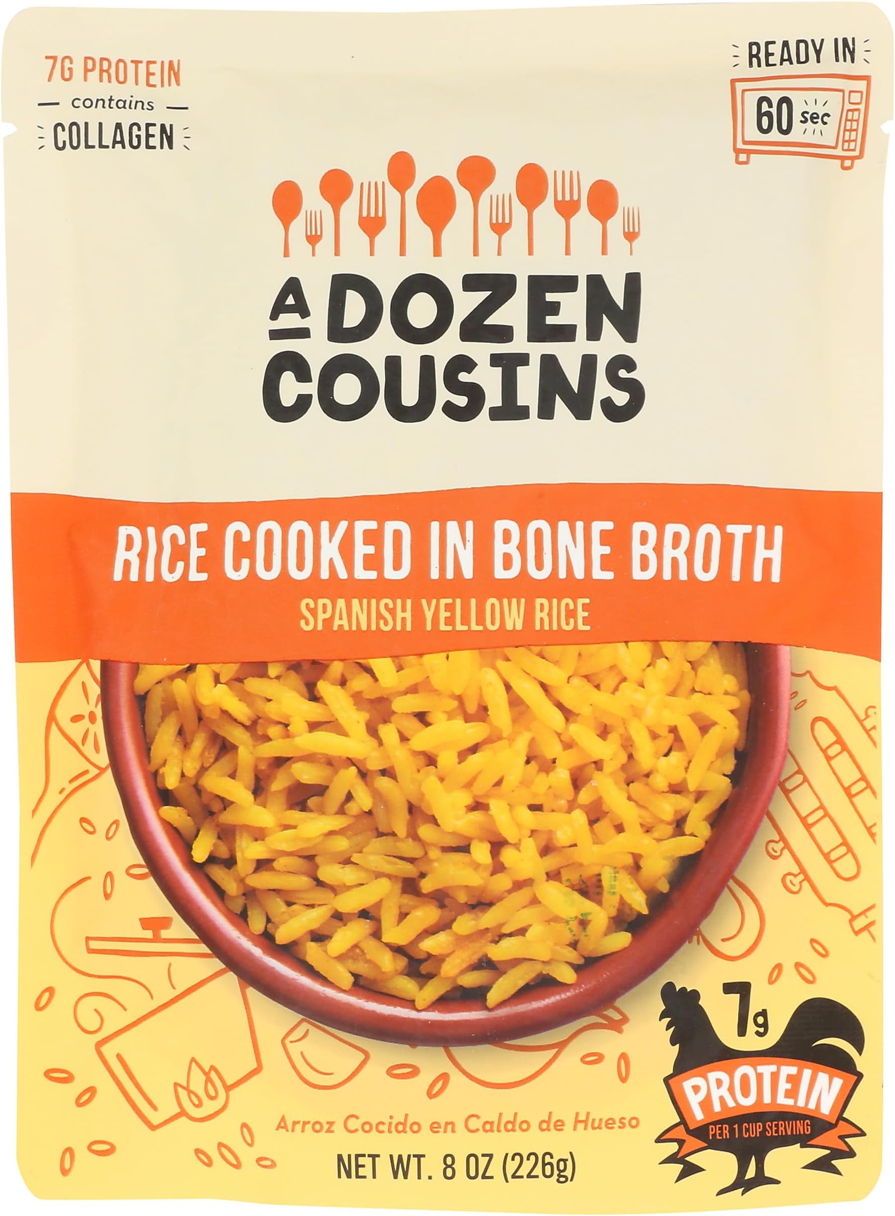 A Dozen Cousins Rice Spanish Yellow Rte 8 OZ
