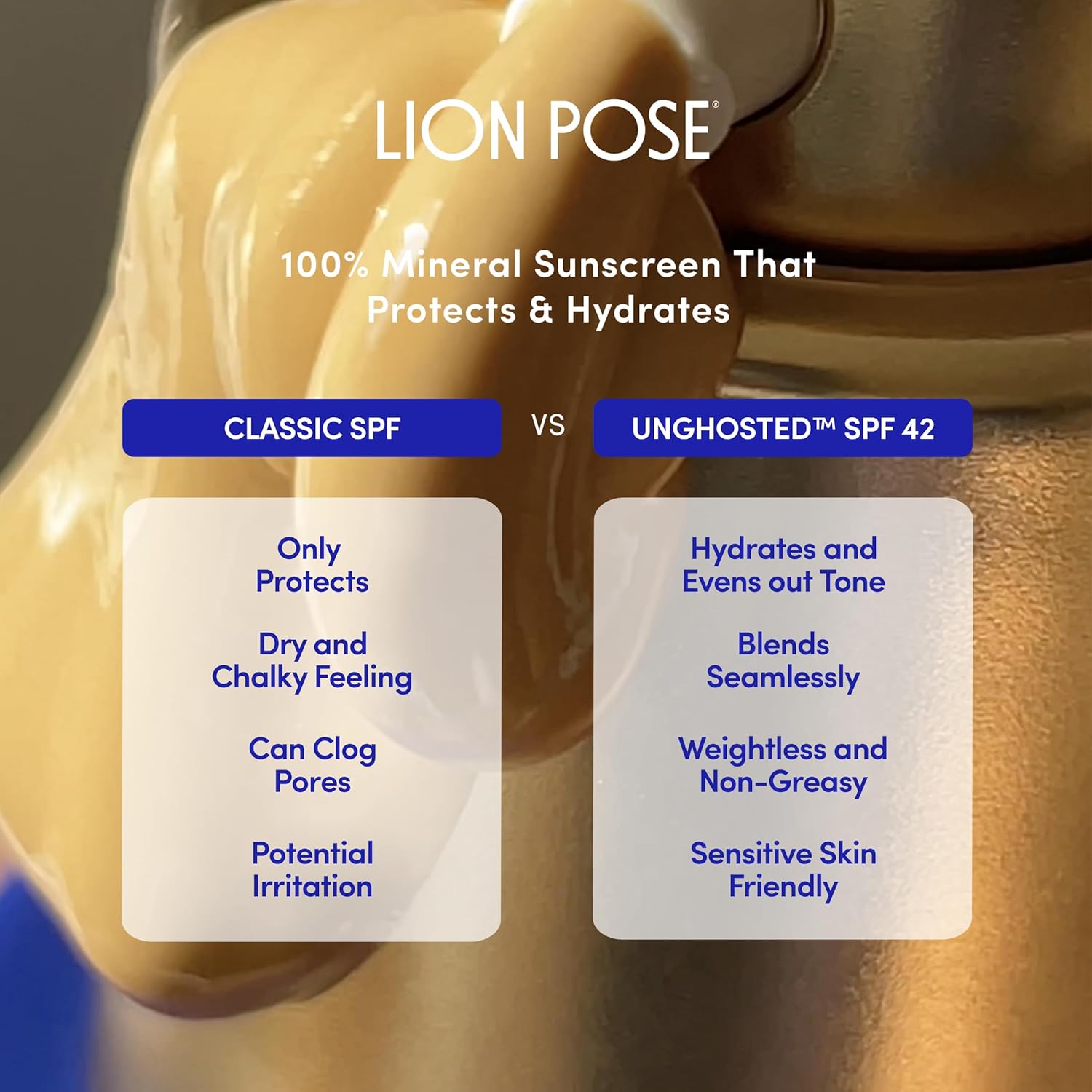 UNGHOSTED Sheer Tinted Mineral SPF 42 with Moisture-Boosting Squalane, Sunscreen for Face and Body, Mineral Sunscreen Lotion, UVA/UVB protection, 1.7 fl oz - Image 2