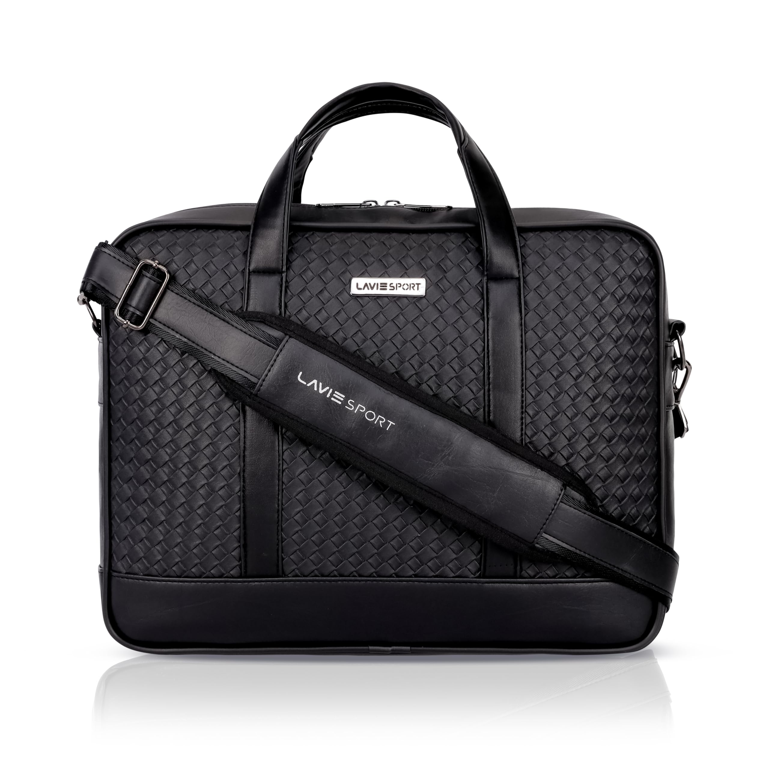Magnate Briefcase 12L Multifunctional Laptop Briefcase Bag | Premium Leatherette Business Briefcase for Men & Women | Messenger Shoulder Bag with Detachable Strap-image-13