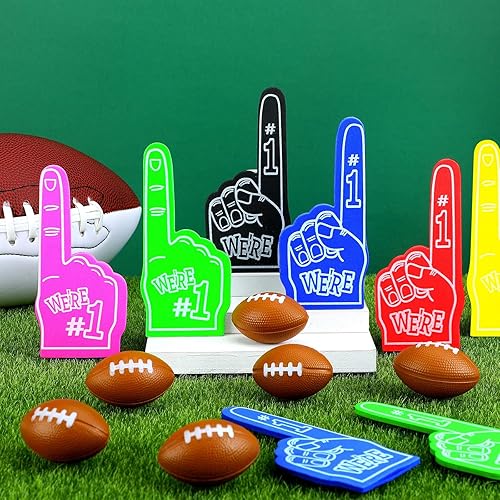 Miniatura 4 de 60 piezas de recuerdos de fiesta de fútbol, 30 unidades de dedos de espuma para fanáticos de los deportes #1 y 30 piezas de mini pelota de fútbol
