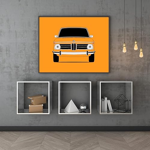 Miniatura 3 de Custom Car Posters CUSTOMIZABLE COLOR Handmade Poster compatible with BMW 2002 Tii Ti (1968-1973) Print Wall Art Décor - 8x10 Satin Print (Unframed)