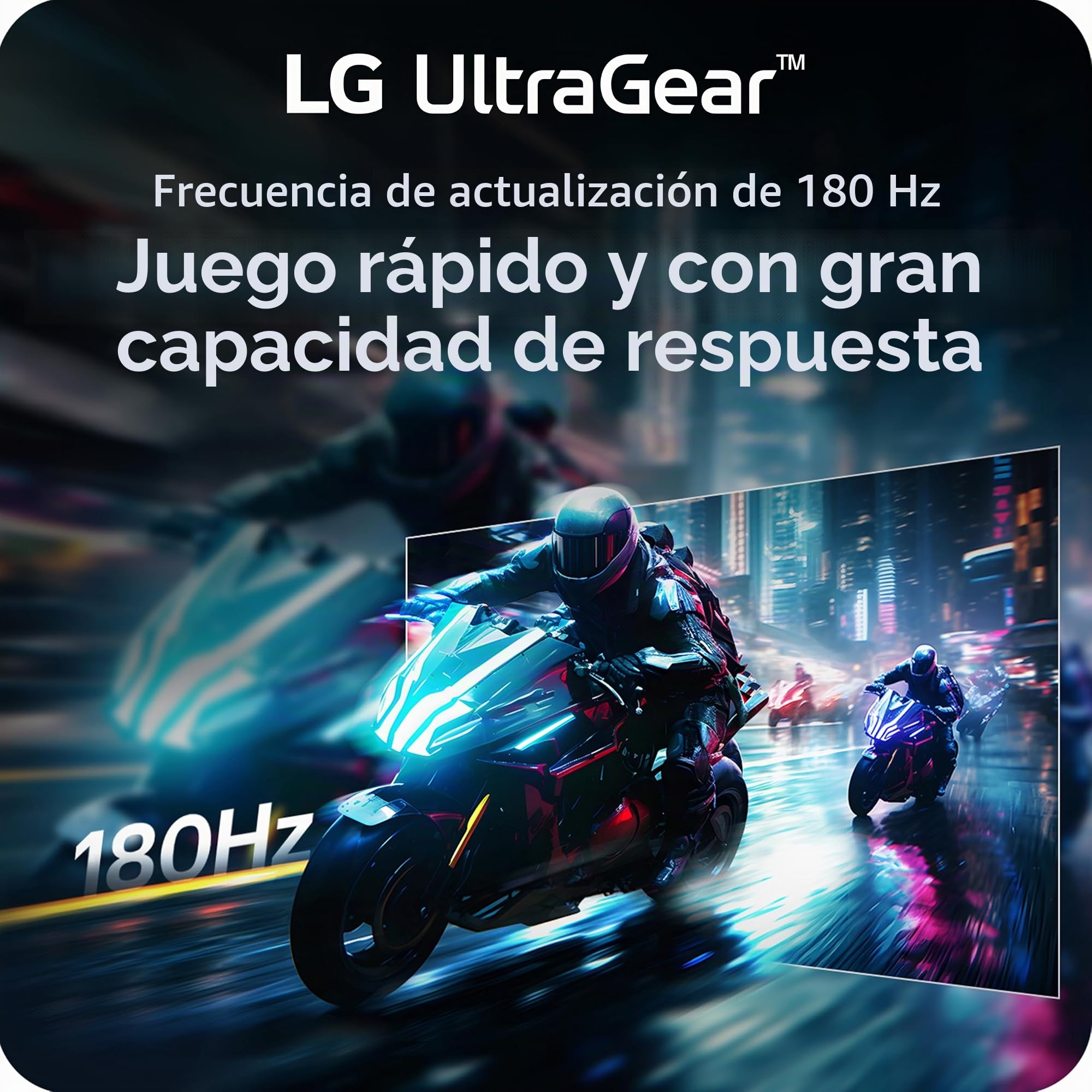 LG 32G600A-B Ultragear QHD (2560 x 1440) Monitor Curvo para Juegos, 180 Hz, 1 ms, AMD FreeSync, HDMI, DisplayPort, Soporte Ajustable, inclinación/Altura/Giratorio, Negro