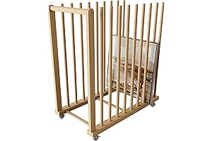 Wheeled Art Canvas Cabinet for Studios or Galleries, Effective Art Storage Solution with Handle