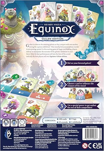 Miniatura 3 de Plan B Games Equinox Golem Edition - Juego de mesa - Apuestas estratégicas y juego de cartas con poderes únicos de Golem. Divertido juego familiar