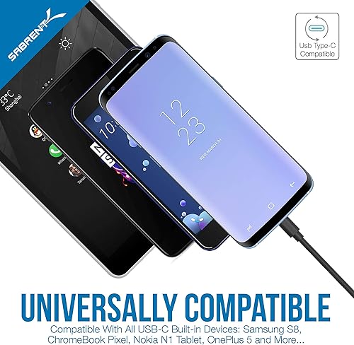 Miniatura 5 de Cargador rápido USB de tamaño familiar de 100 vatios de 8 puertos certificado UL incluye 2 puertos PD (suministro de energía) + Paquete de 3 cables