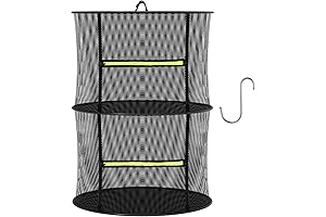 Versatile 2-Layer Herb Drying Rack with Zipper & Shears