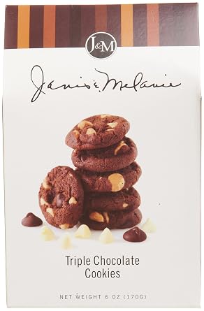 Jm Foods Triple Chocolate Cookies, 6-Ounce
