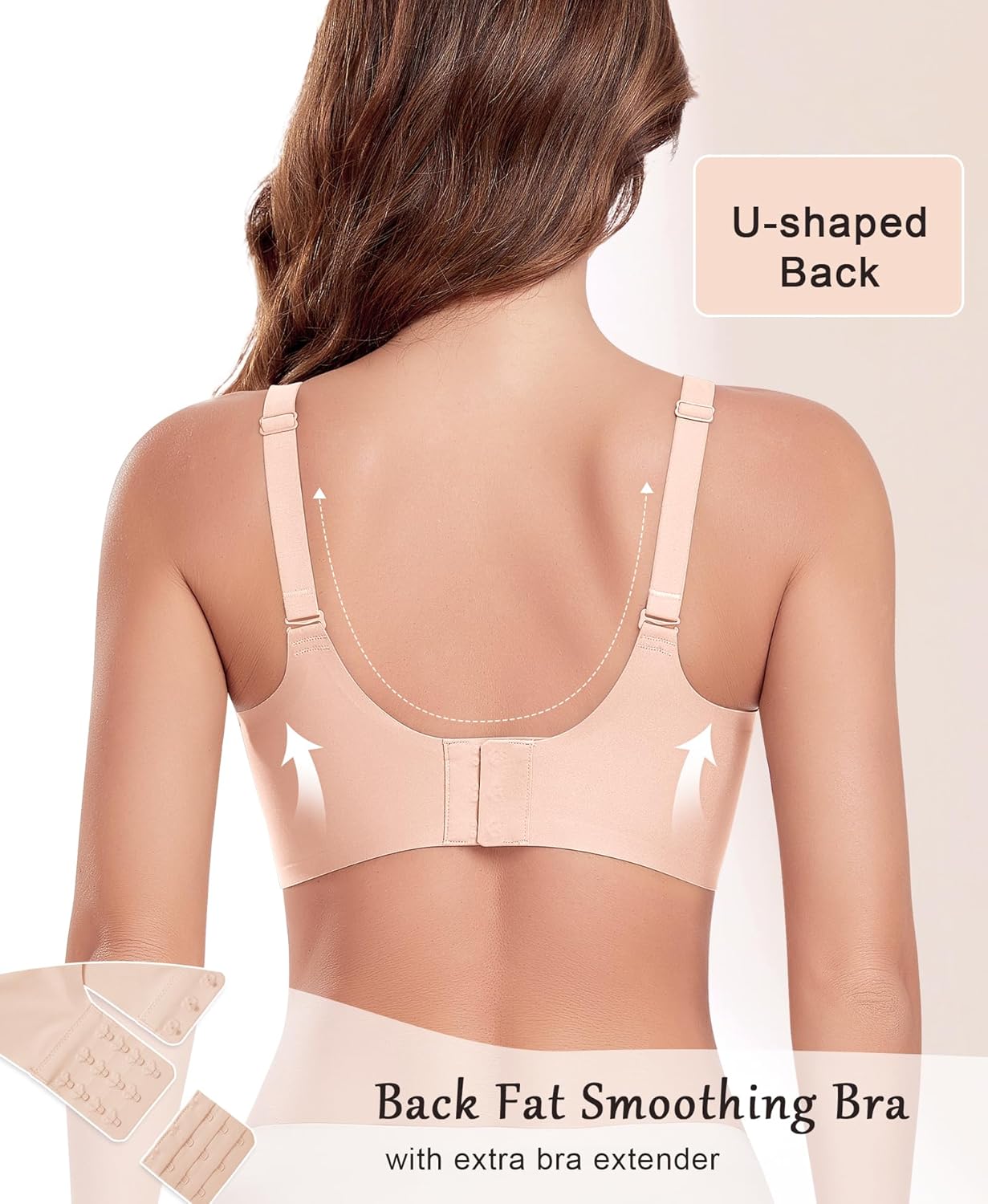 Ganado Bras for Women No Underwire Wireless Comfortable Push Up Bra Padded Full Coverage Everyday Bras - Image 2