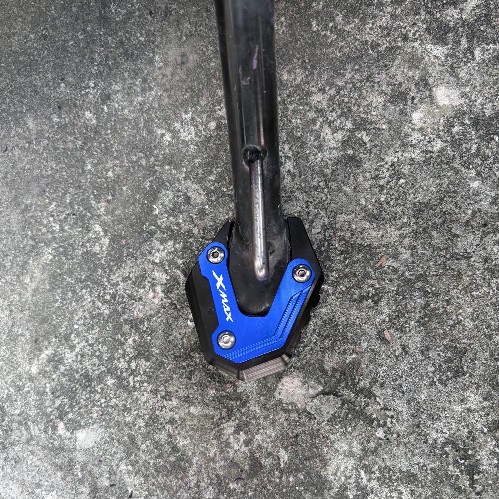 Per XMAX300 XMAX400 Xmax 125 XMAX250 2017-2026 Piastra di prolunga per cavalletto laterale in alluminio per moto Supporto di ingrandimento per cavalletto Accessorio (Blu)