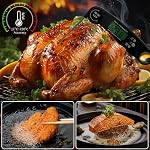 Digital Meat Thermometer for Cooking, Grilling & Candy – Collapsible Probe | Waterproof Thermometer, Backlit Display, Magnetic, Calibration Function (Black)