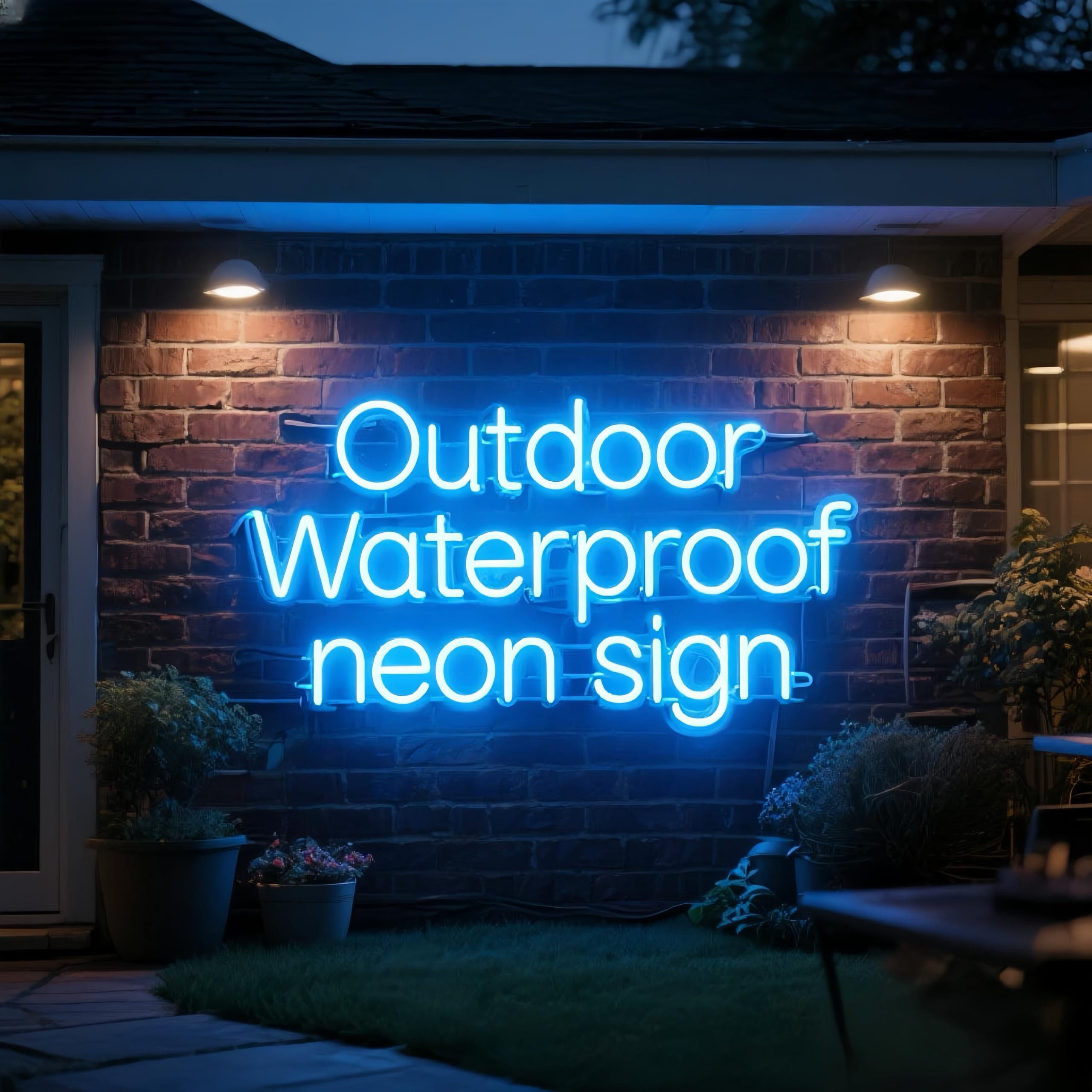 Outdoor Waterproof Custom Neon Sign for Patio, Outdoor Large Personalized LED Neon Lights, IP67 Waterproof Customizable LED Lights for Backyard, Wedding, Pool, Business Wall Decor