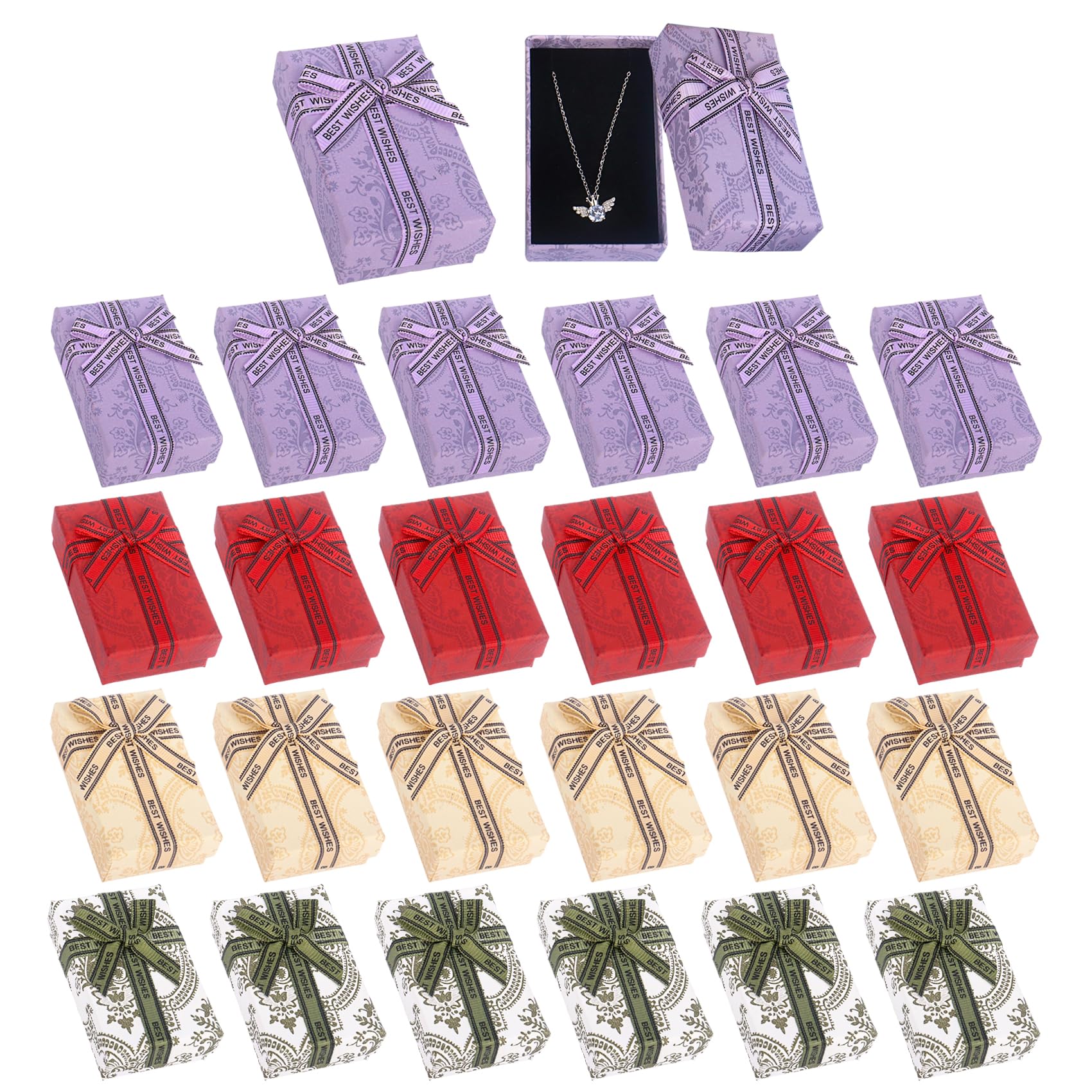 Cadeaux de mariage et anniversaires boîtes pour bijoux Nideen lot de 24 pièces