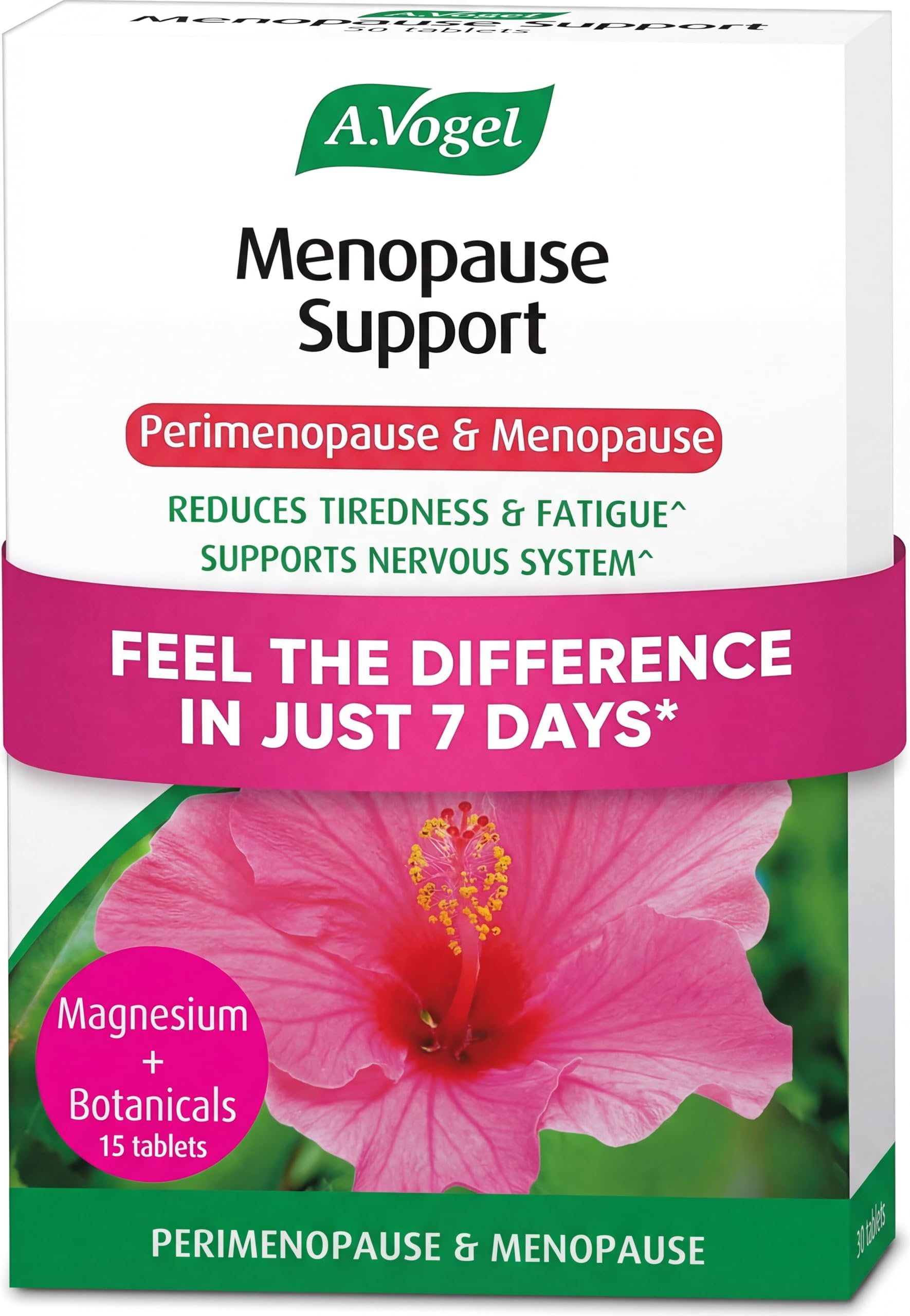 Menopause Support | for Perimenopause, Menopause & Postmenopause Symptoms | Menopause Supplement with Soy Isoflavones, Magnesium & Hibiscus | 30 Tablets