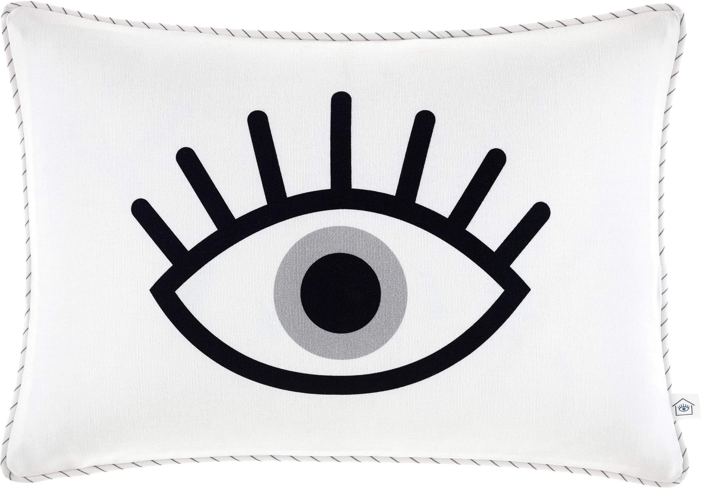 Now House by Jonathan Adler Open And Shut Throw Pillow 14 x 20 Black