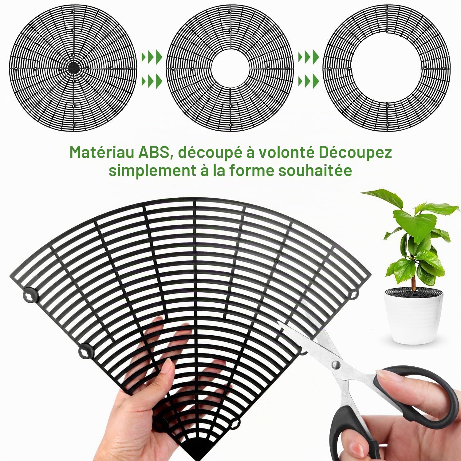 Grille Protection Plante 2pcs Protection Plante Chat 52cm Pot de Fleurs Grille Environnement Protections Plantes Interieur Chat Non Toxique Pour Protéger les Enfants et les Animaux Domestiques