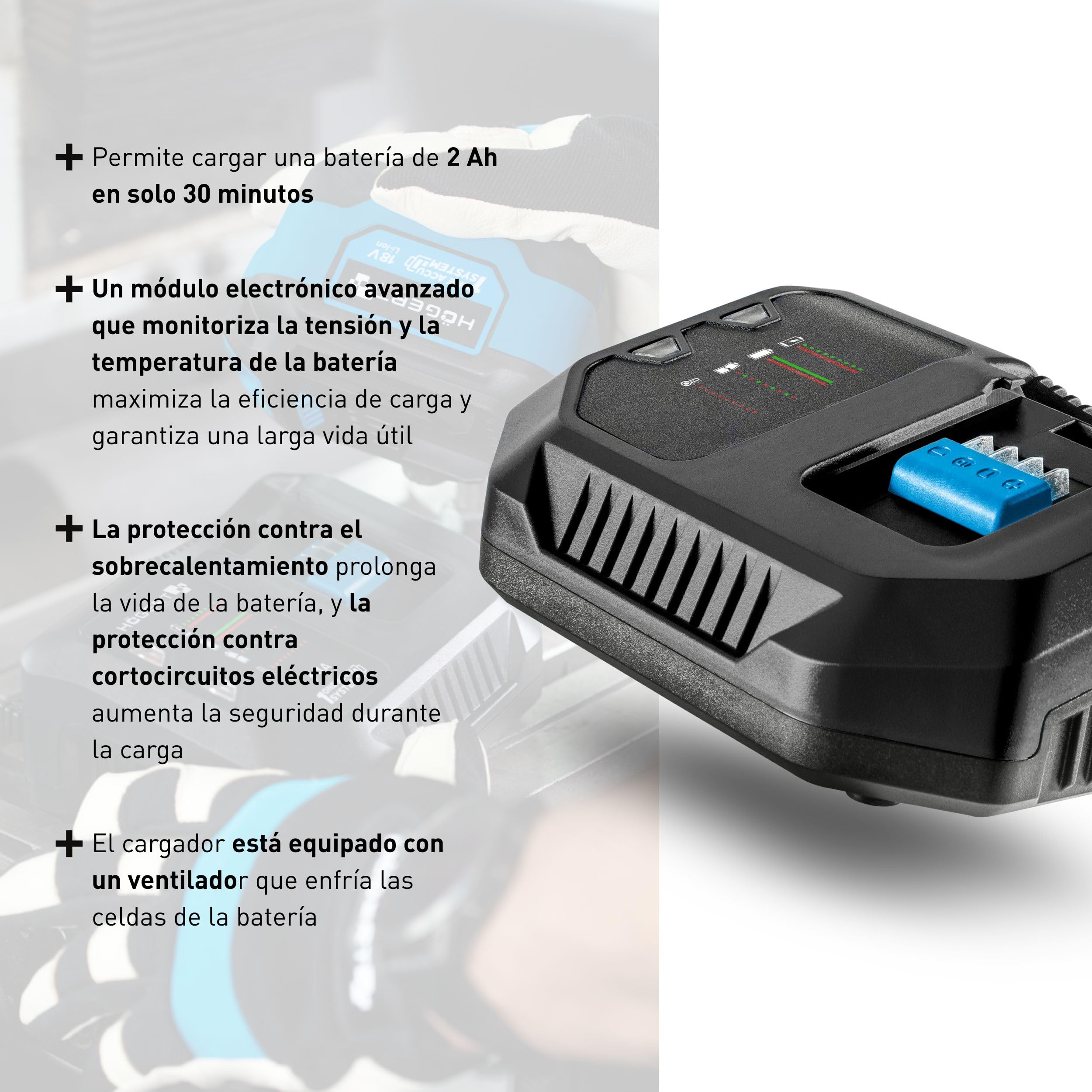 Högert Technik Engrasadora a Batería 18V OneAccuSystem, 680 Bar, 280 g/min, Pistola de engrase con LED, válvula de Purga de Aire, Correa para Hombro, para Taller, Set mit Akku 4Ah + Ladegerät 4A