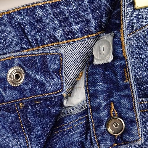 Miniatura 5 de KIDSCOOL SPACE Pantalones de mezclilla rasgados con banda elástica para niños pequeños