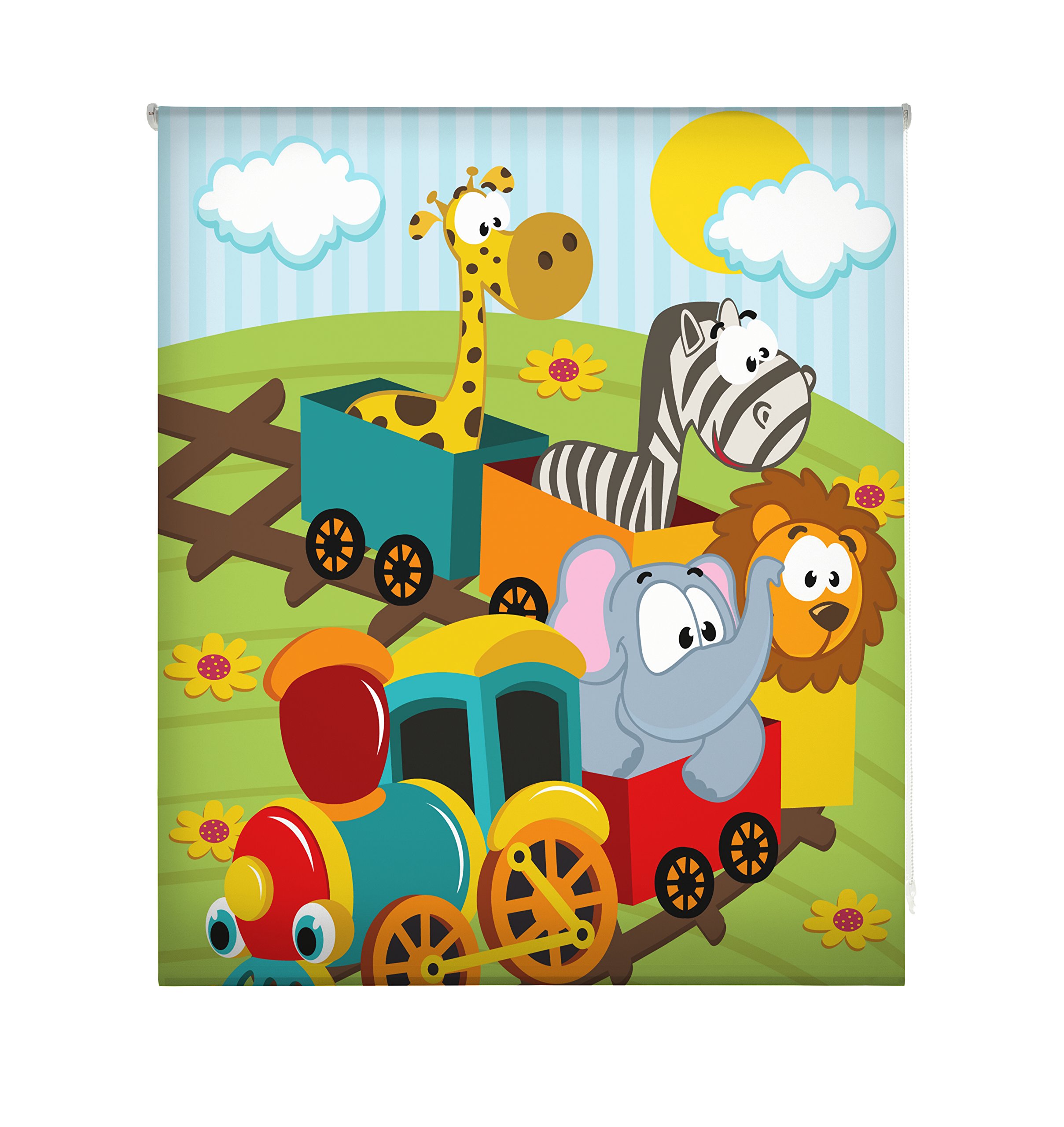 Blindecor W-I-49663 – Roller Translucent Blind, Digital Print, 150 x 180 cm, Multi-Coloured