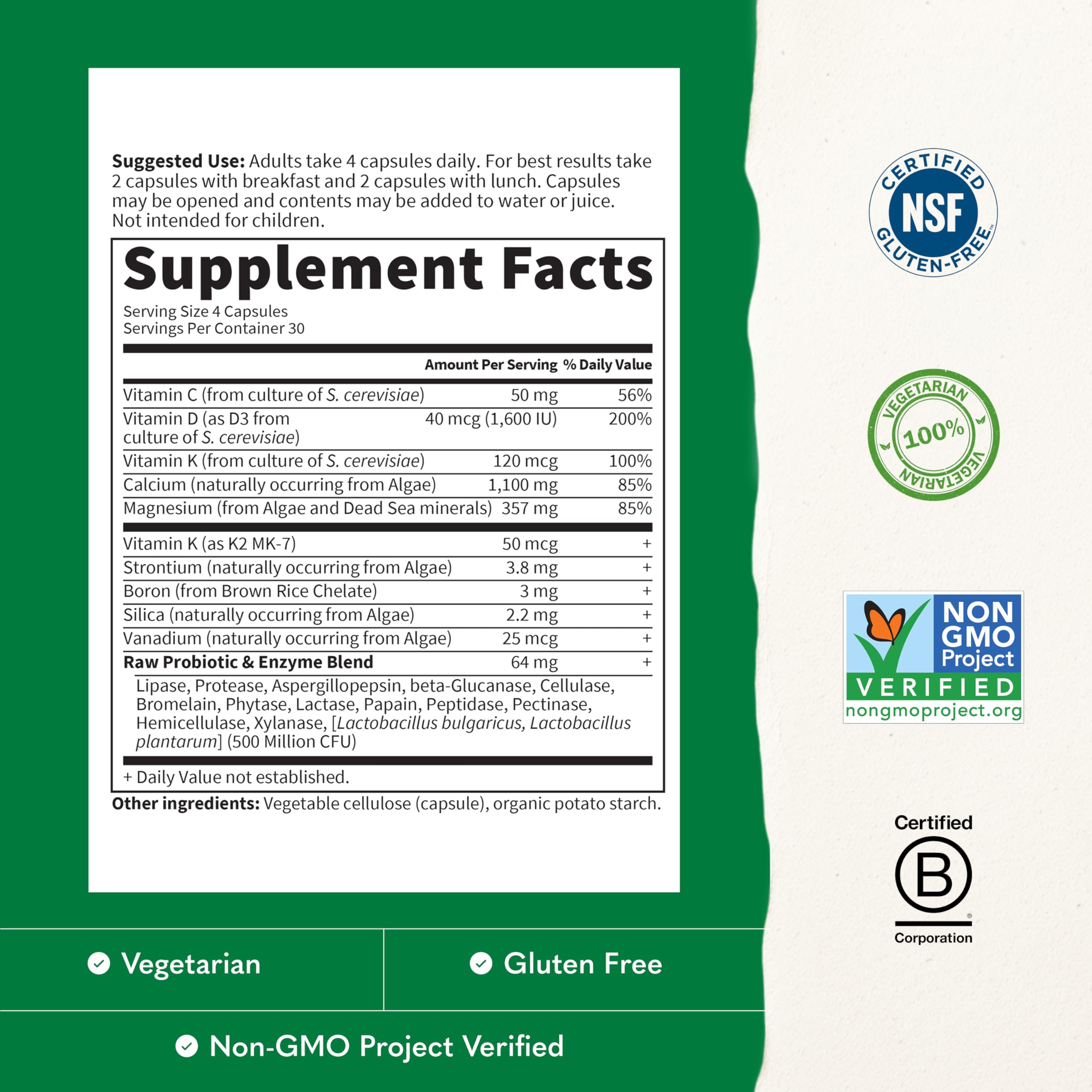 Garden of Life Vitamin Code Raw Calcium Supplement, 120 Capsules — Amazon image 3
