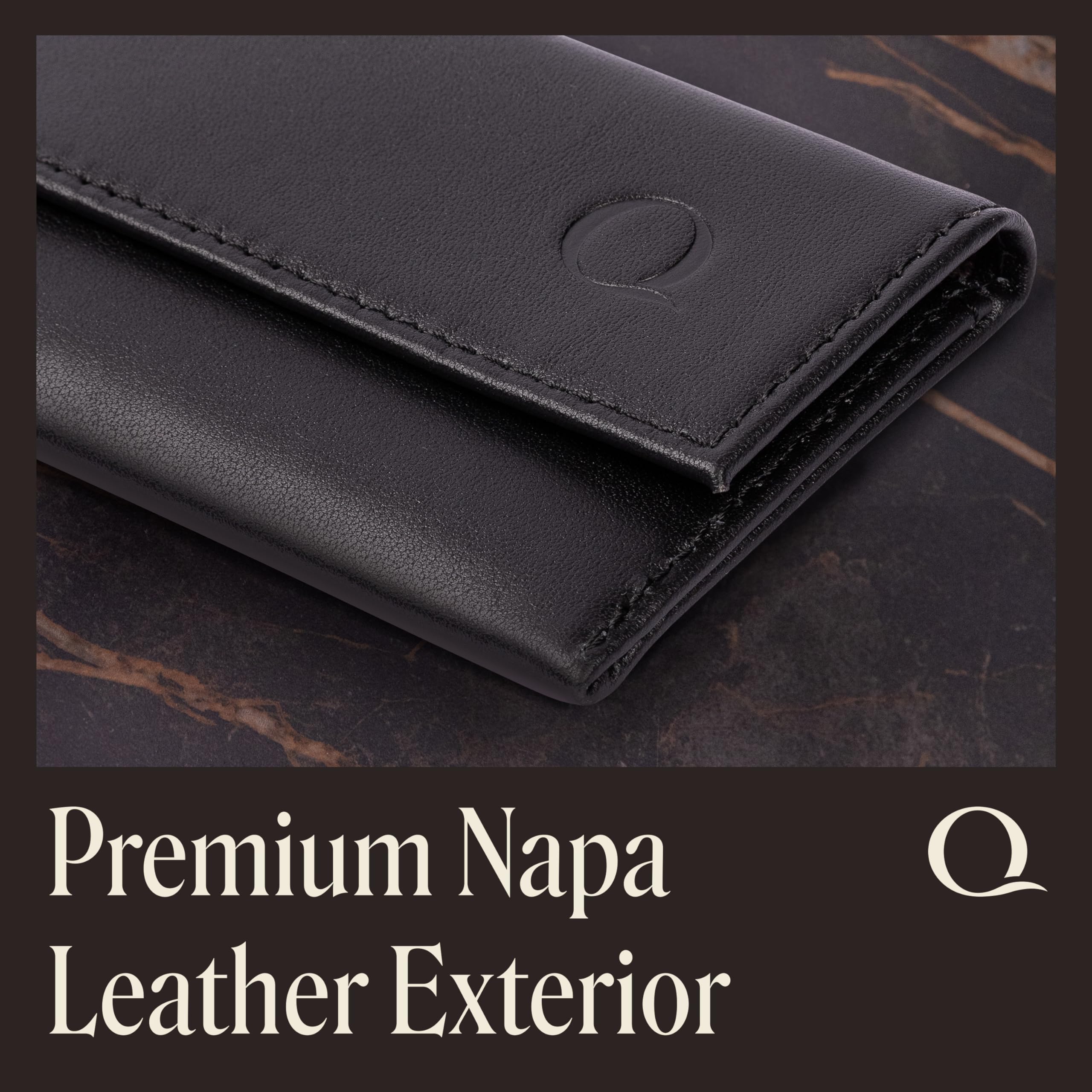 QWATCHBANDS Funda para reloj – Funda de cuero de napa de grano completo con interior de terciopelo – Almacenamiento para relojes de lujo para relojes planos – Regalos y accesorios para relojes