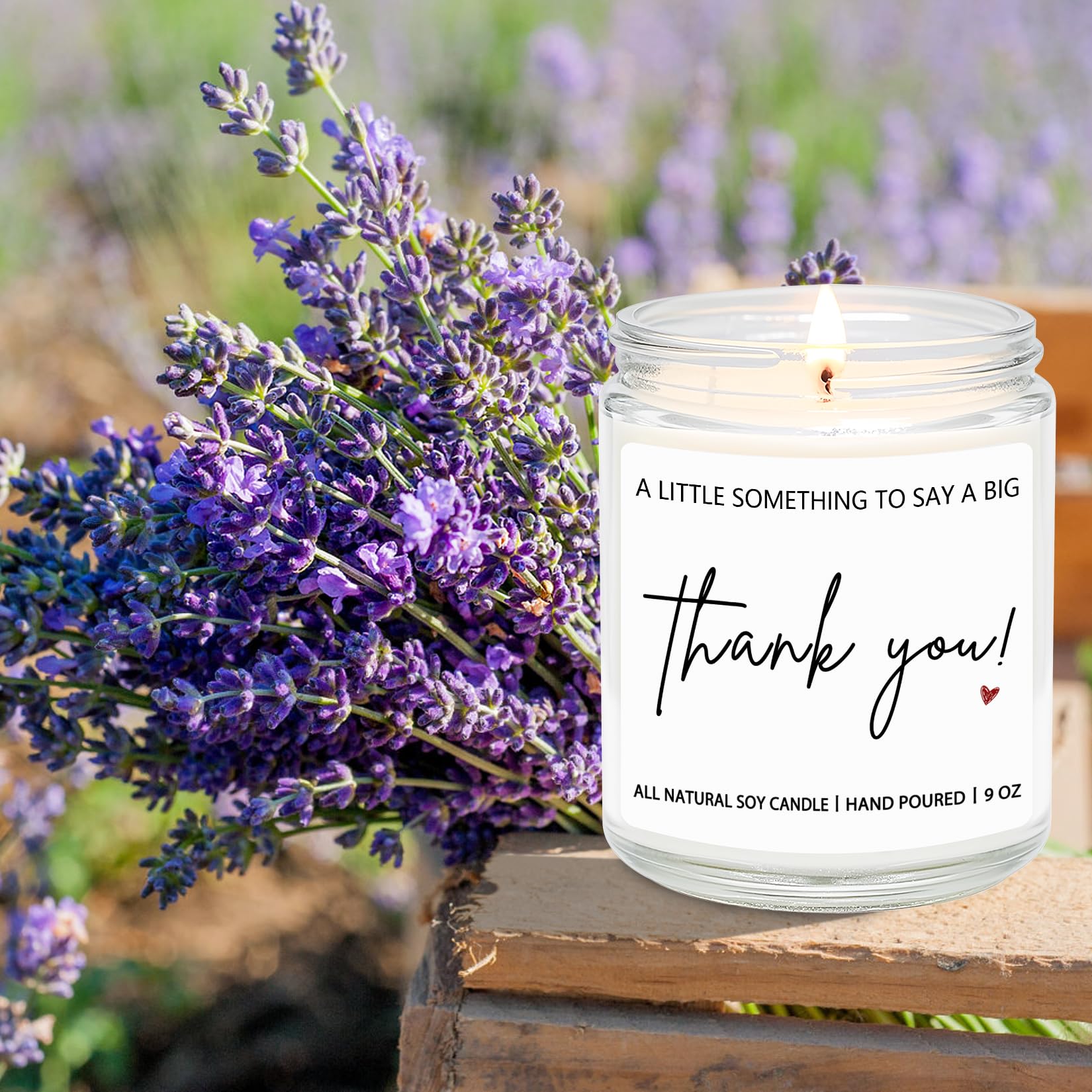 Thank You Hostess Gifts for Women, Funny Appreciation Gift for Friends Teacher Mom, Coworkers, Nurse, Employee, Boss- Lavender Scented Candles