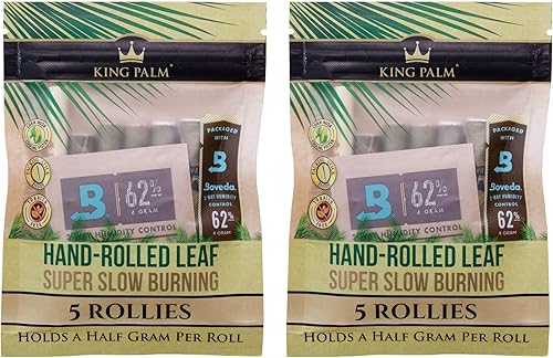 Pre rollos orgánicos, tabaco y sin químicos, quema súper lenta, hoja de palma 100% real, solo llénalo (10 rollos).