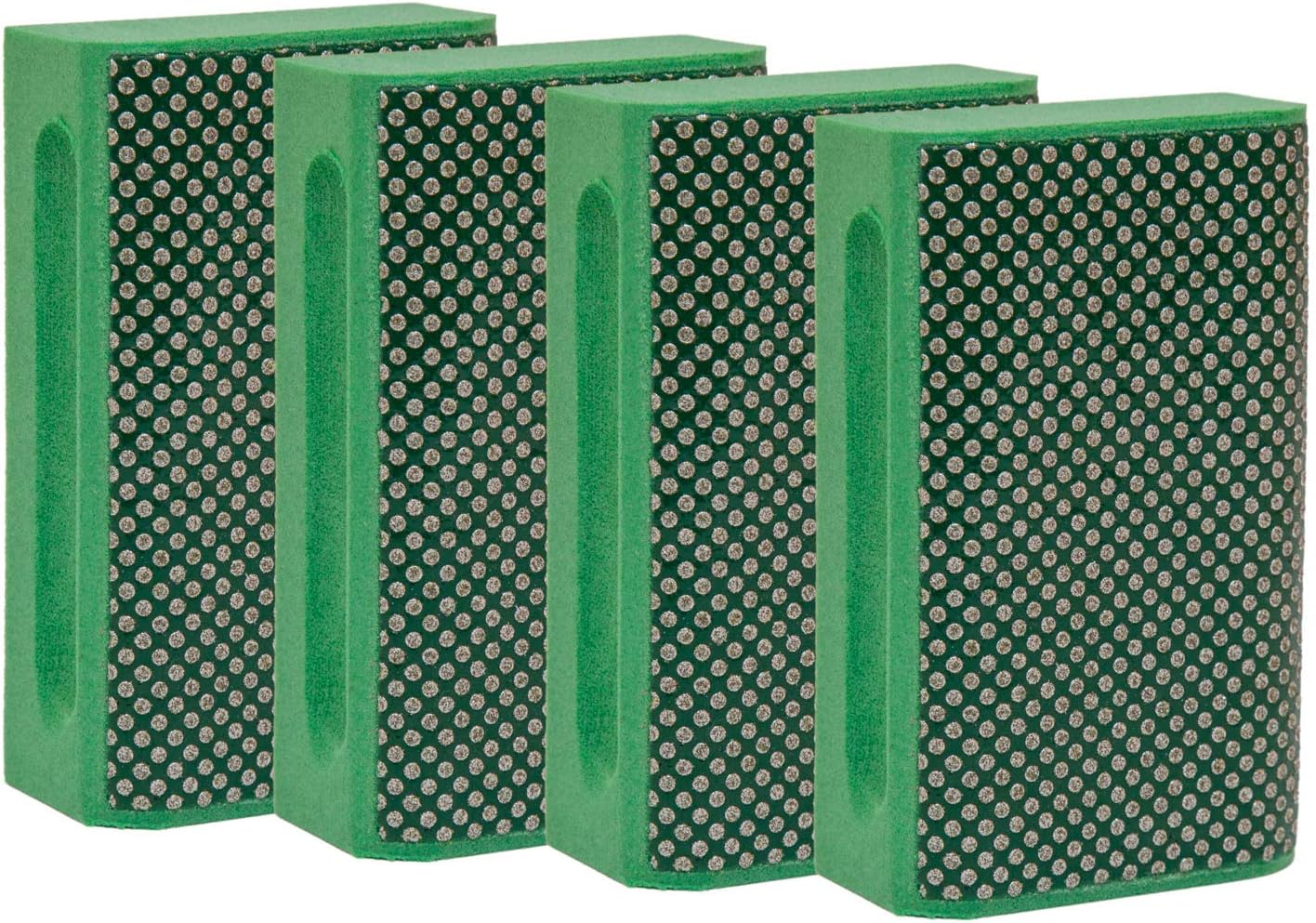 KGS PRO diamond hand polishing pads curved edges (4 pack, Grit 60 (green))