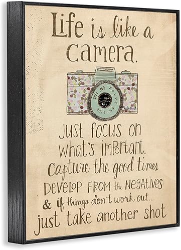 Miniatura 3 de La colección de decoración del hogar de Stupell es arte con texturizado Giclée enmarcado con un ícono de cámara fotográfica.