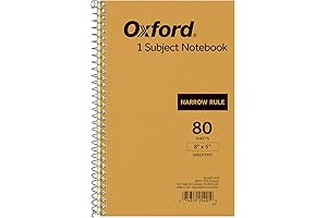 Oxford 1-Subject Narrow Ruled Spiral Notebook