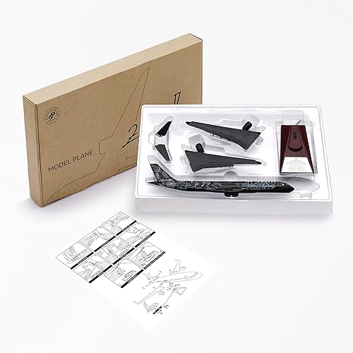 Miniatura 6 de Zekupp Airbus A330-300 1200 - Modelo de avión de diseño especial con patrón negro