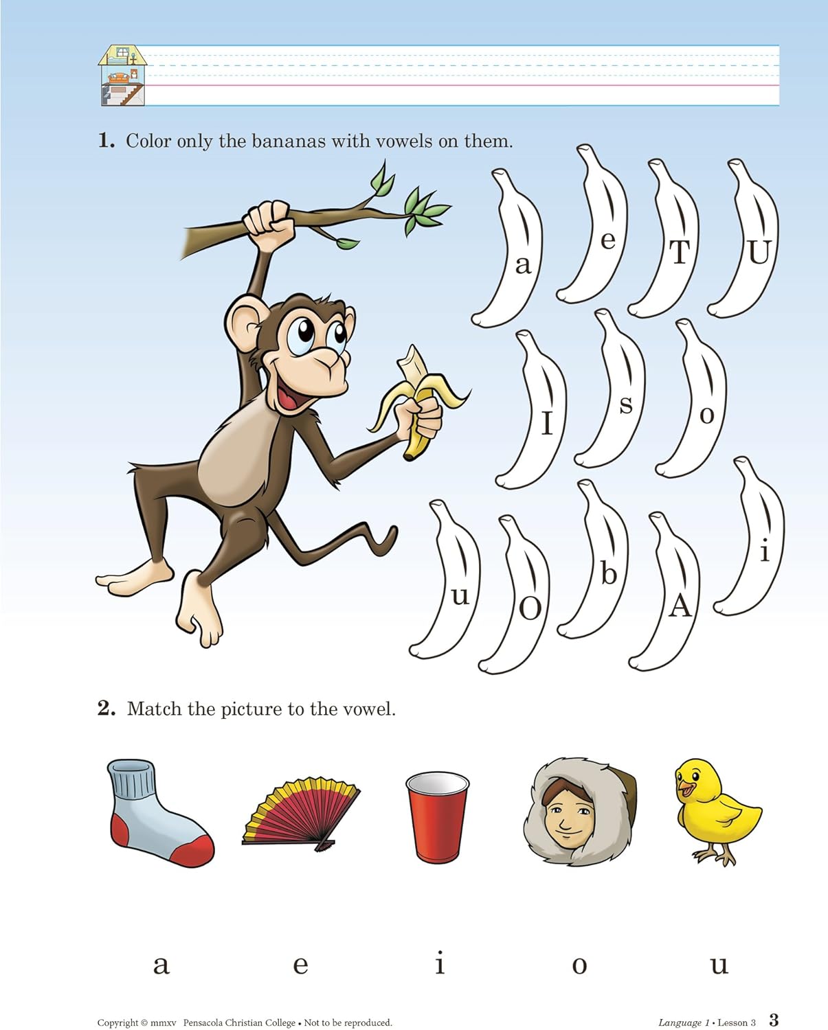Language 1 - Abeka 1st Grade 1 Grammar, Creative Writing, and Reading Comprehension Student Work Text