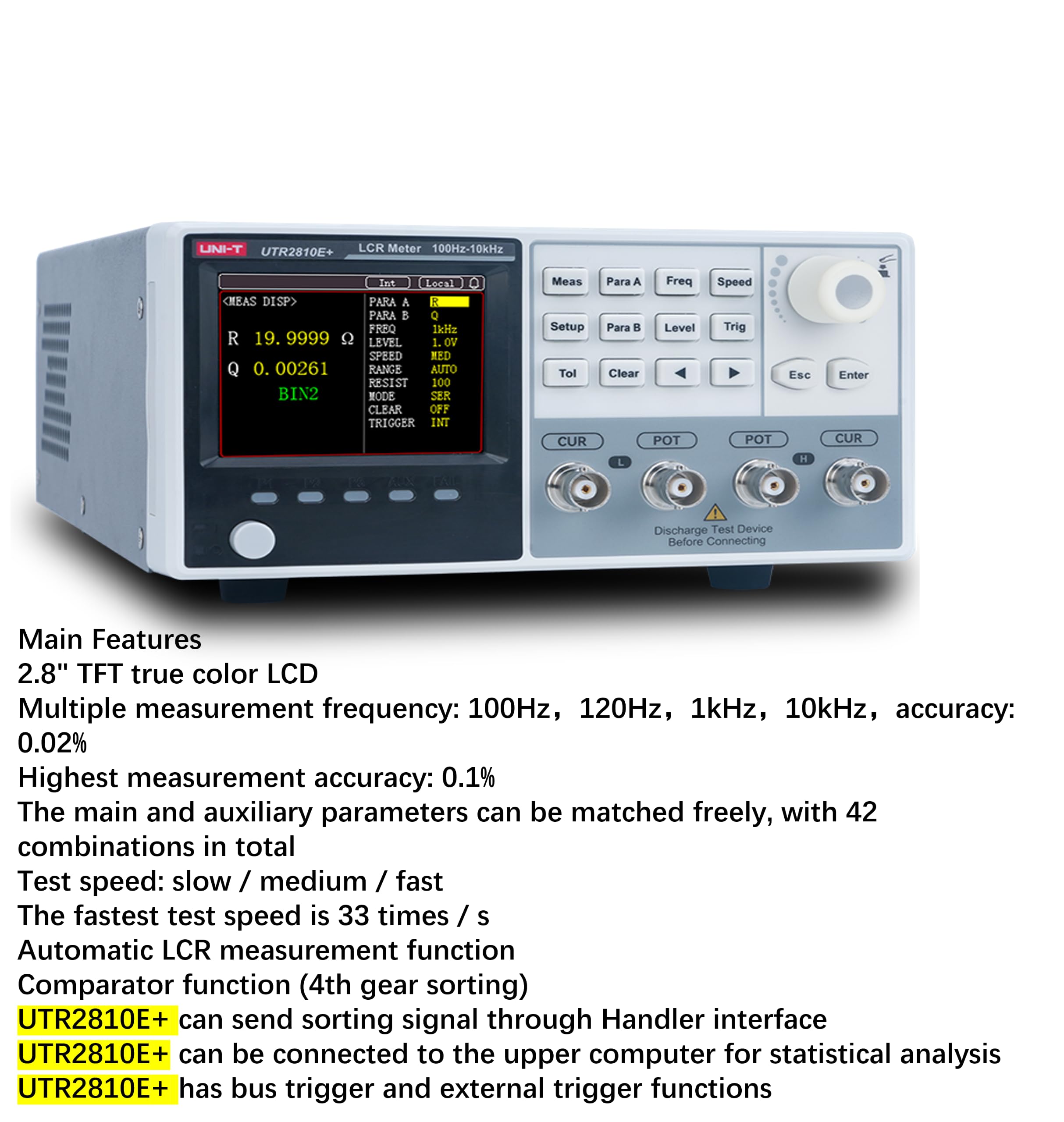 UNI-T UTR2810E+ LCR-Messgerät - Präzisions-LCR-Messgerät