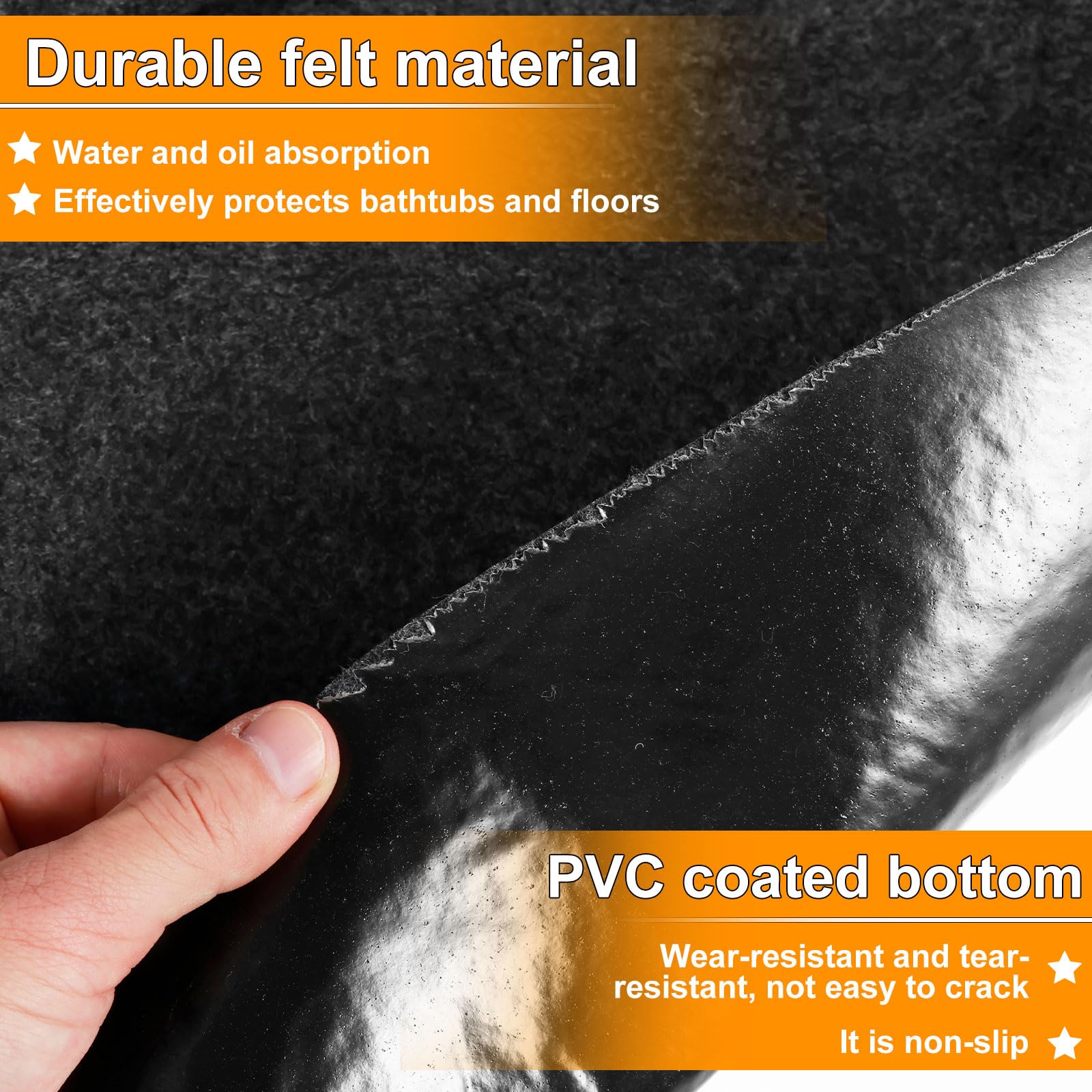 Tapis de Protection de Sol pour Piscine Rond 198cm | Avec dos en PVC - Antidérapant et découpable - Pour sauna de jardin, protection du sol contre les pierres