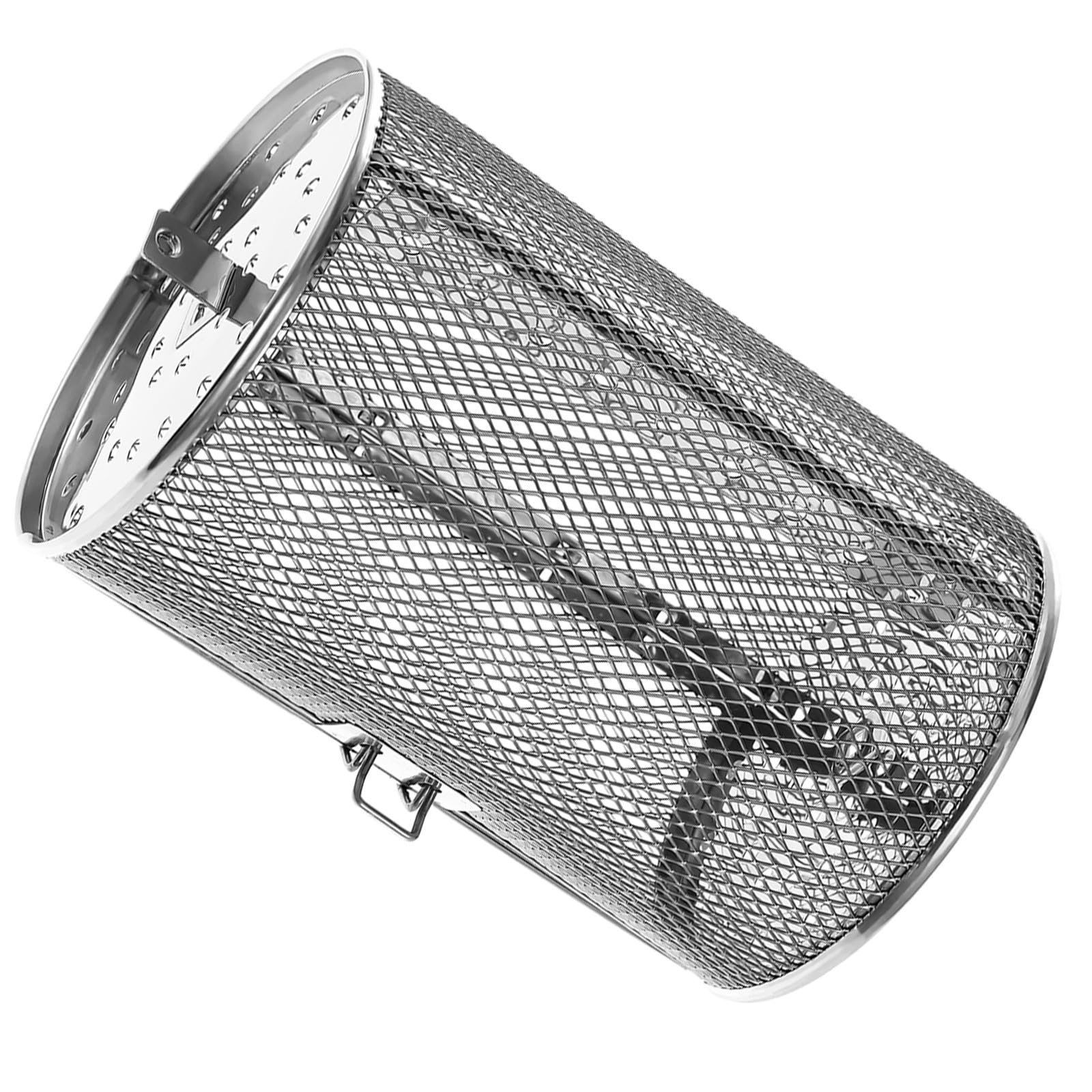 Panier rotatif inox avec porte facile à ouvrir pour frites dorées et cuisson uniforme