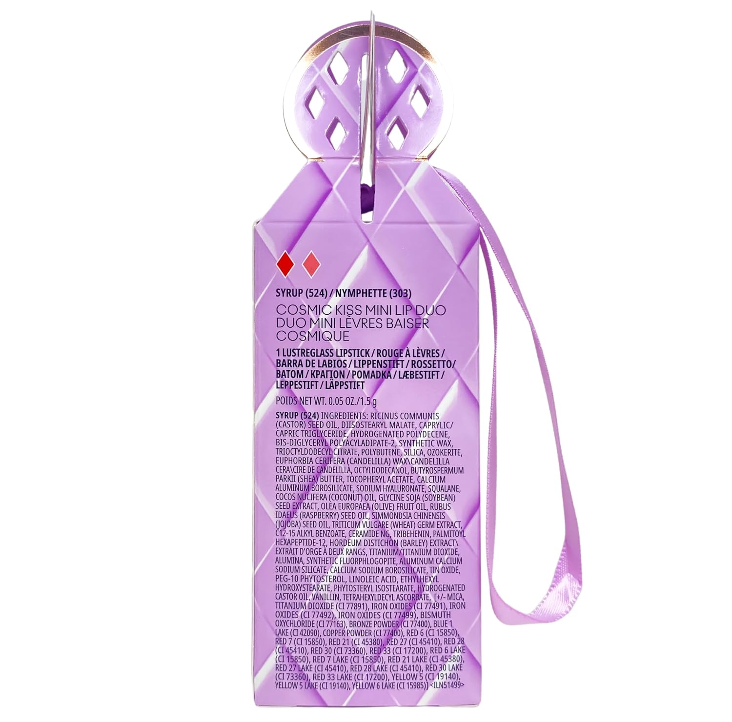M·A·C Cosmetics Holiday Exclusive Cosmic Kiss Mini Lustreglass Lipstick and Lipglass Duo Set - Syrup/Nymphette