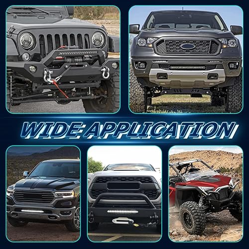 Miniatura 8 de Niwaker - Barra de luz LED de 20 pulgadas, barra de luz de una sola fila de 108 W, luces de conducción todoterreno, luces LED de inundación,