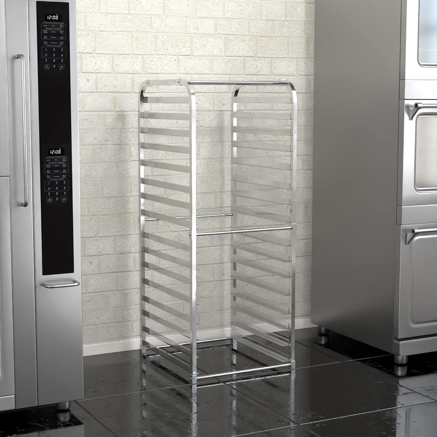 16 Pan Aluminum End Load Sheet/Bun Pan Rack for Reach-Ins - Unassembled