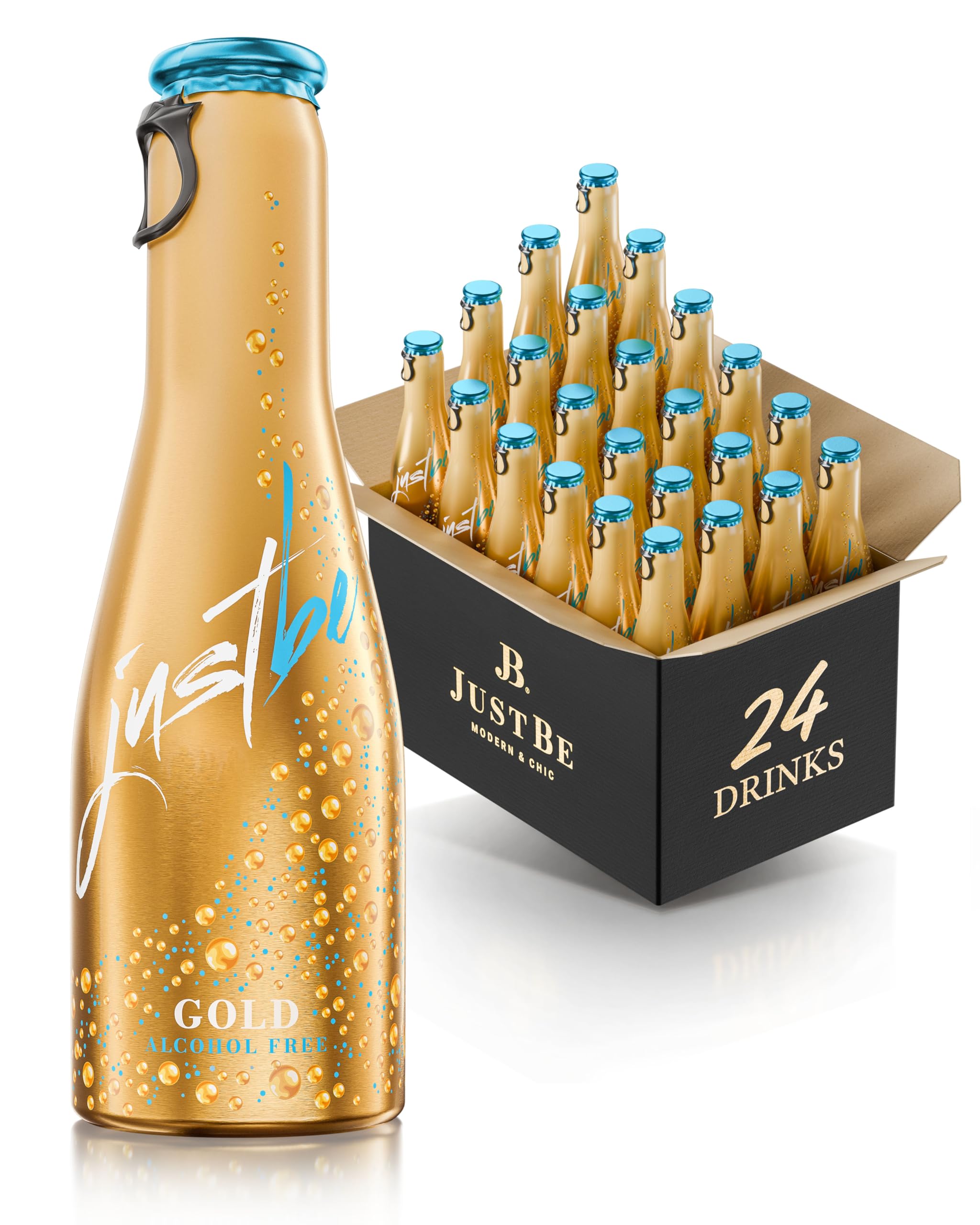 JustBe Gold Alkoholfrei | Piccolo frizzante l Alkoholfreier Gold (24 x 0,2l)