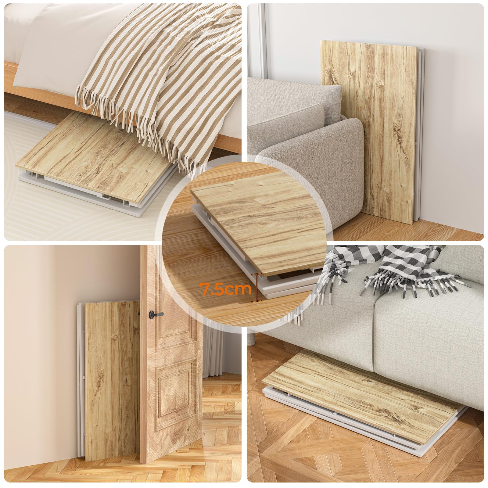 GreenForest Escritorio Plegable sin Montaje, 80x48 Mesa Portátil y Estable | Folding Desk Multifuncional para Ahorrar Espacio, para Oficina en Casa, Gaming y Picnic, Beige