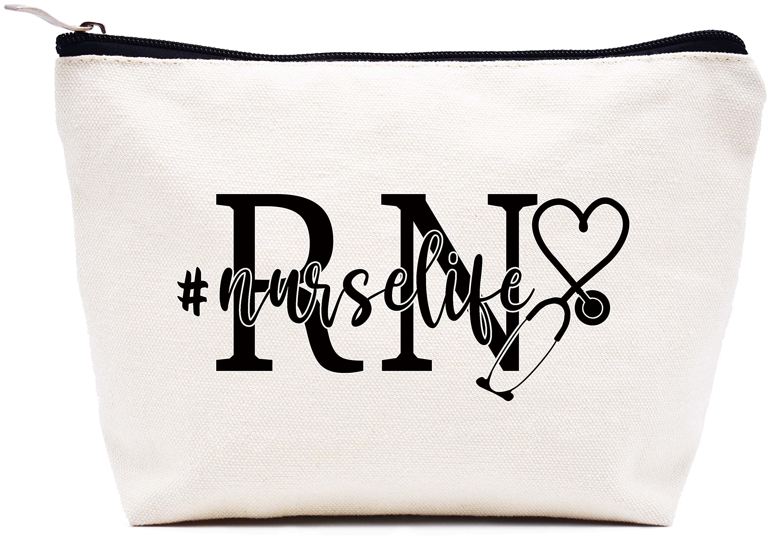 LIBIHUA Funny Nurse Life RN Gift End of the Year Registered Nurse Teacher Month Appreciation Birthday Graduation Christmas Gift-Makeup Bag Cosmetic