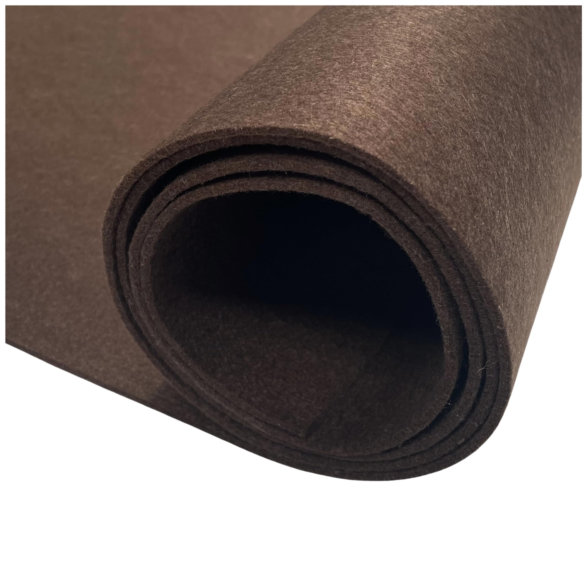 Thick 3mm Acrylic Felt Fabric | 300cm x 91cm | Craft, Sewing & Upholstery Material | Baize Poker Table Cover | Soundproof Acoustic DIY (Dark Brown)