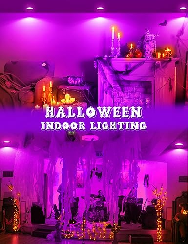 Miniatura 2 de JandCase BR30 - Bombillas de luz de Halloween, base E26, bombillas de luz de inundación moradas para interiores, 11 W (equivalente a 65 W),