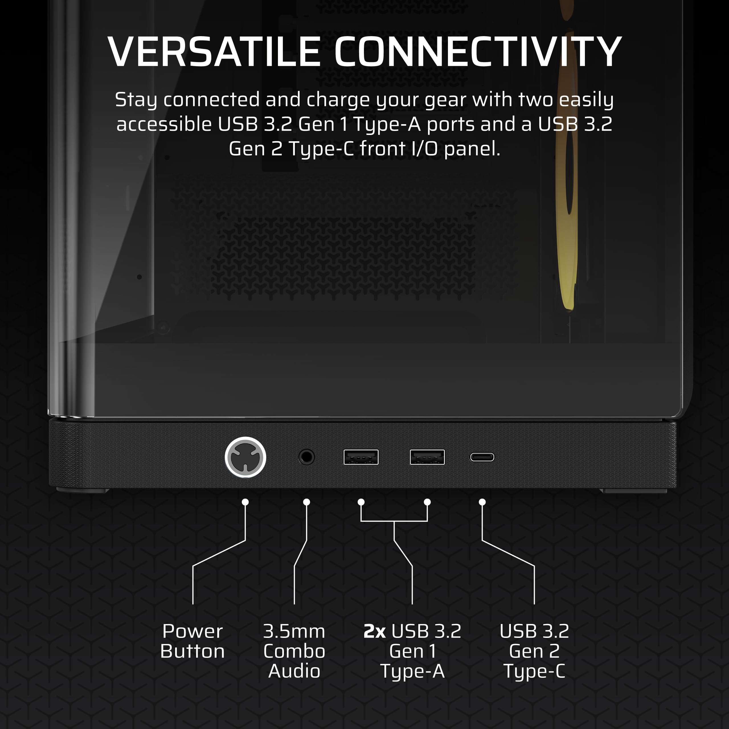 CORSAIR FRAME 4500X LX-R RGB LINK Panoramiczna szklana obudowa PC Mid-Tower - system montażu InfiniRail, pasuje do podwójnych grzejników 360 mm, GPU Anti-Sag, 3 x wentylatory LX120R RGB LINK w