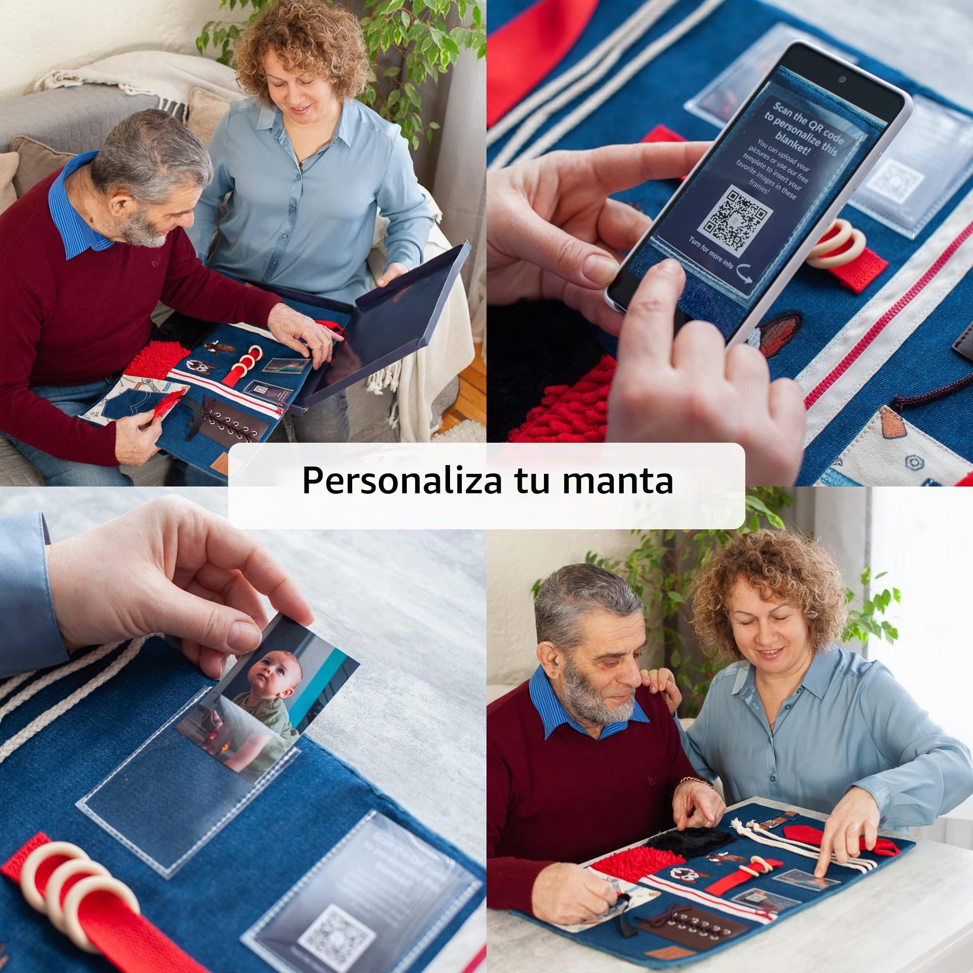 Manta Sensorial Para Demencia | Actividades Reconfortantes Y Relajantes Para La Demencia De Personas Mayores | Ayuda Para Alzheimer, Demencia, Asperger, Autismo Y Ansiedad