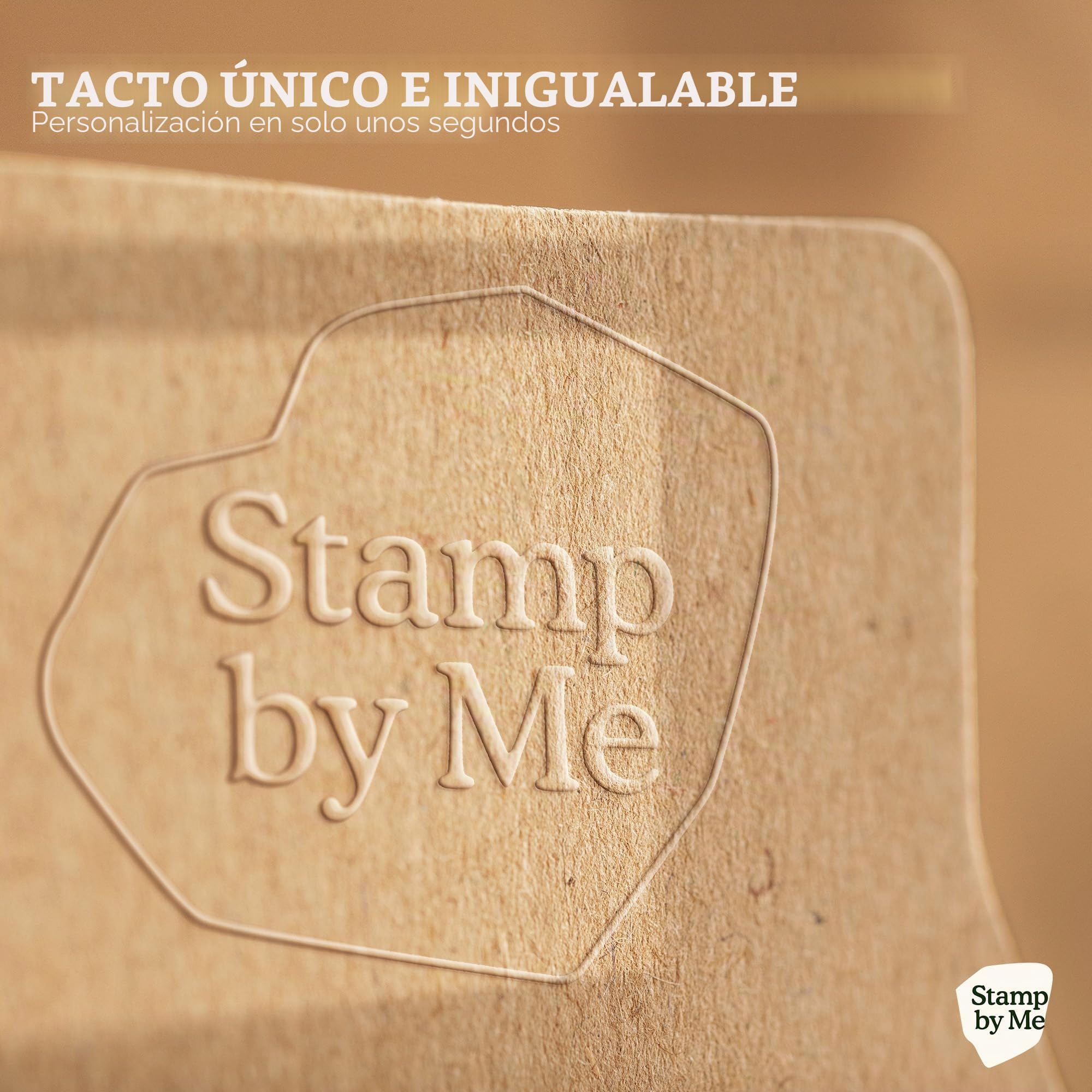 Stamp by Me – Sello para Libros en Relieve Personalizado | Marcador en Seco Elegante | Diámetro de 40 mm | 5 Diseños Personalizables con Nombre | Embosador de Libros Ex Libris | Tamaño 10 x 10 cm
