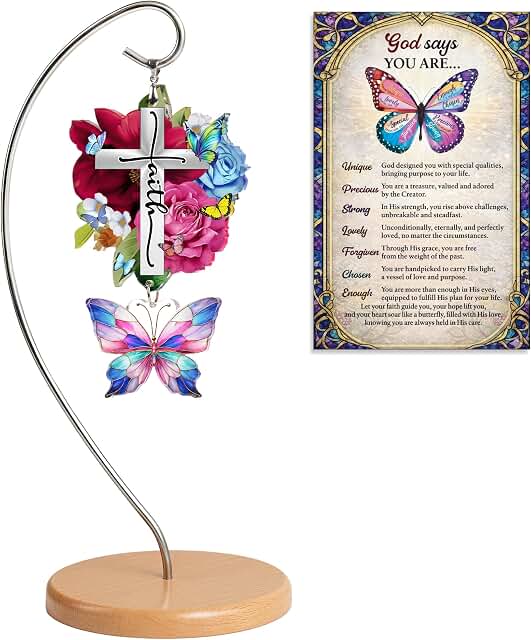 Wood Cross Decor With Daily Bible Verse