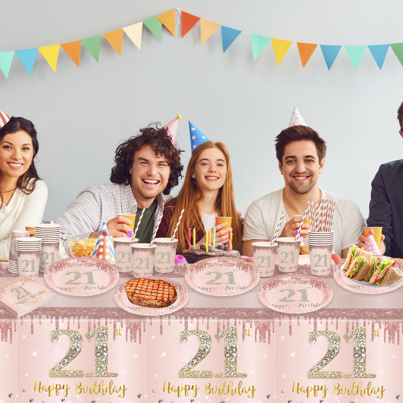 Set Stoviglie Compleanno Kuro-mi - 10 Piatti, 10 Tazze, 20 Tovaglioli | Decorazione Festa Bambini - Foto 4