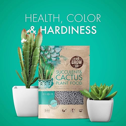 Miniatura 6 de The Grow Co Alimento para plantas de suculentas y cactus, fórmula suave de larga duración, fertilizante de liberación lenta (alternativa líquida)